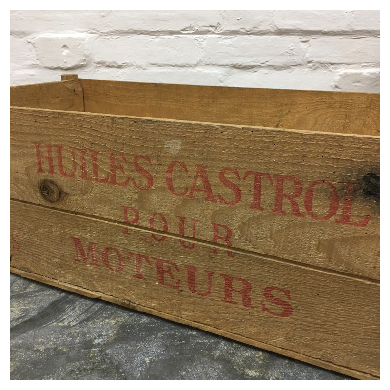 French Castrol Oil Storage Crate