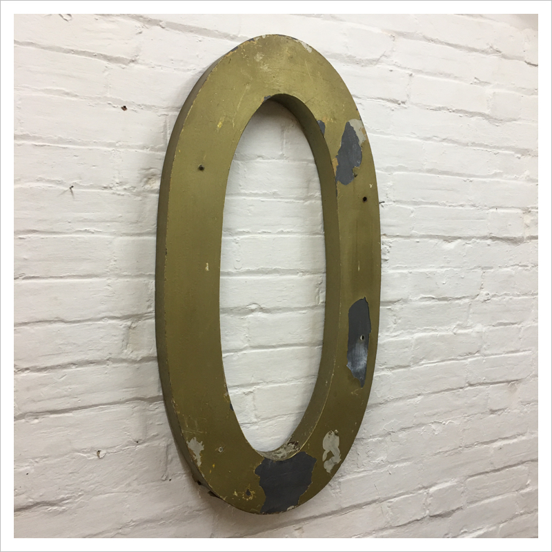 Reclaimed Metal Letter O