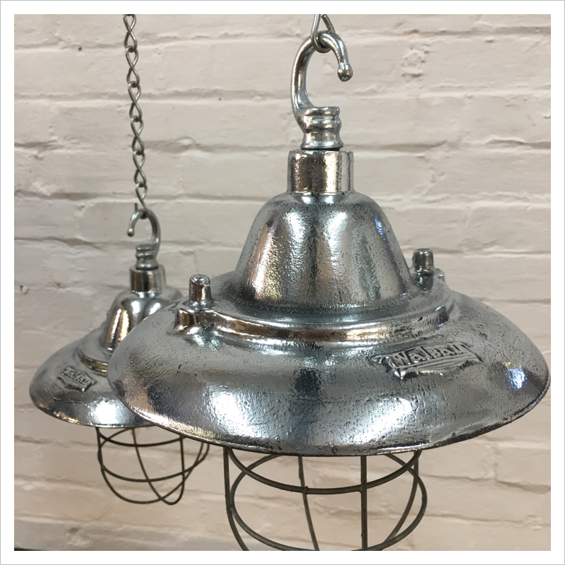 Polished Walsall Vintage Pendant Light