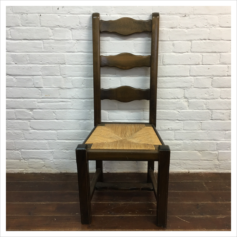 French Rush Seat Ladderback Farmhouse Chair