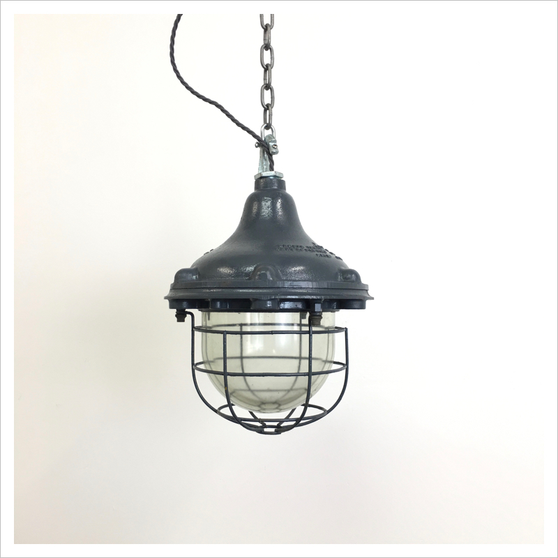 Cast GEC Industrial Pendant Light