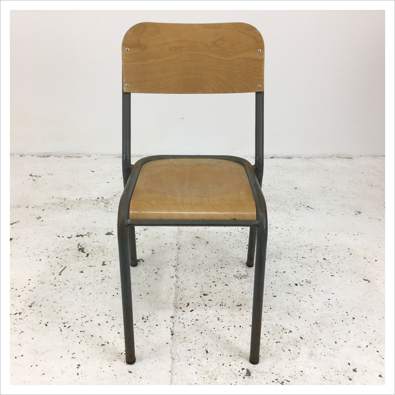 Original Grey French School Chair