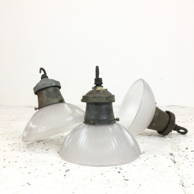 Holophane Glass Pendant Light