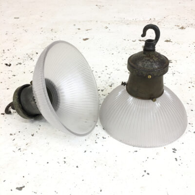 Holophane Glass Pendant Light