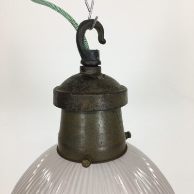 Holophane Glass Pendant Light
