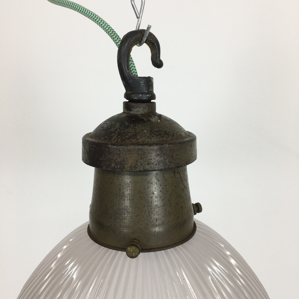 Holophane Glass Pendant Light