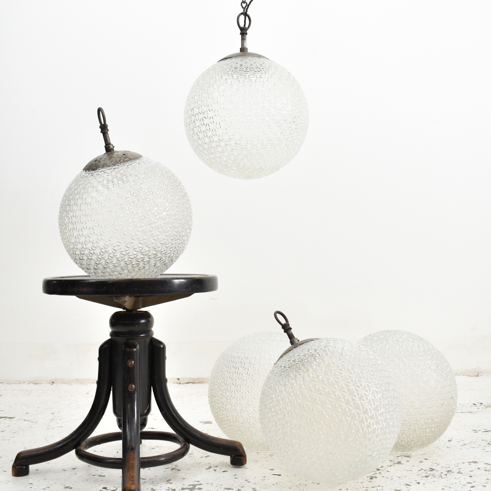 Czech Antique Glass Pendant Light