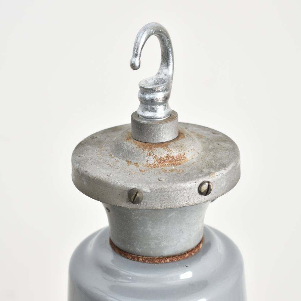 16" Grey Industrial Pendant Benjamin Light