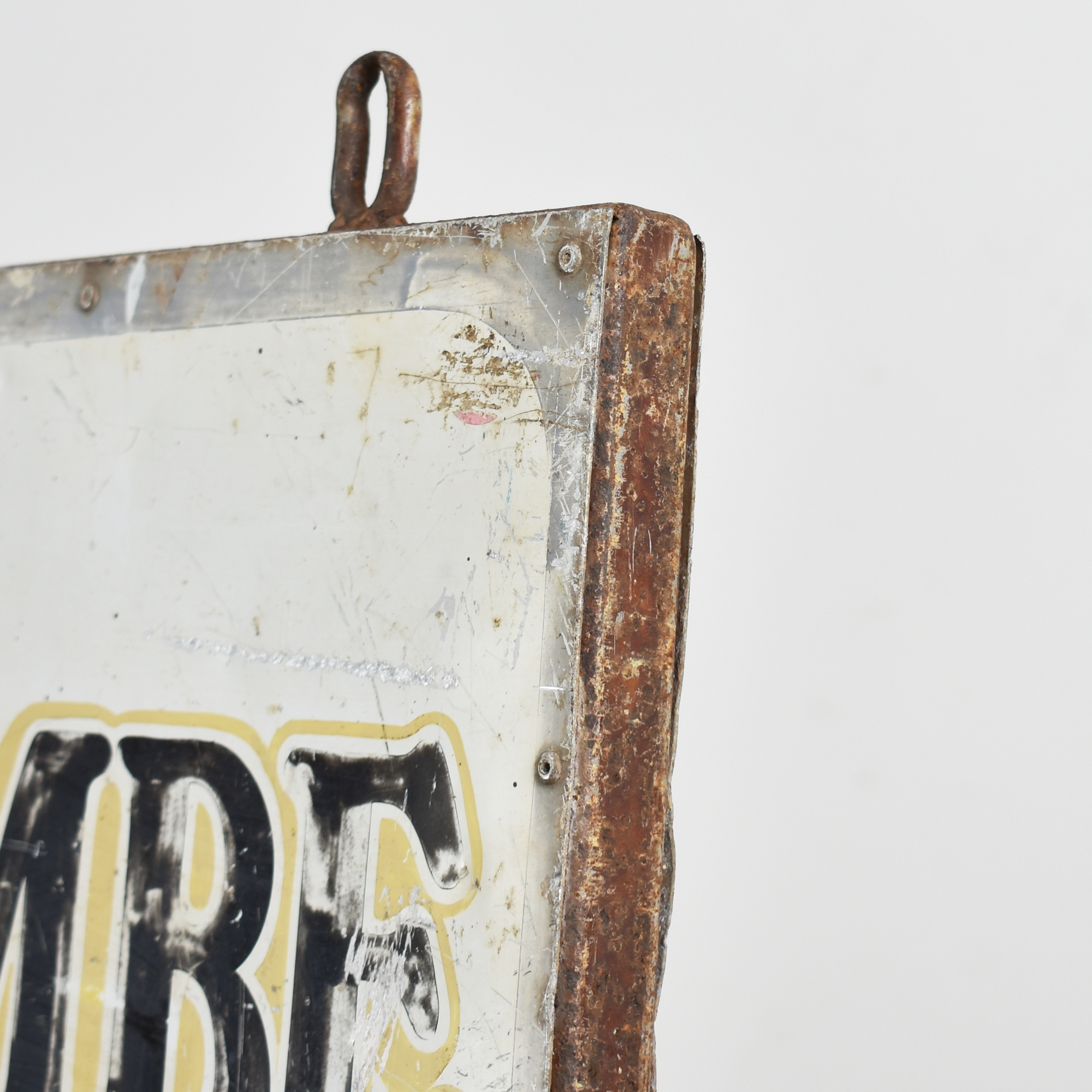 Antique Metal Farm Sign