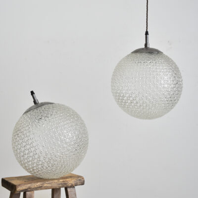 Czech Antique Glass Pendant Light Large - B