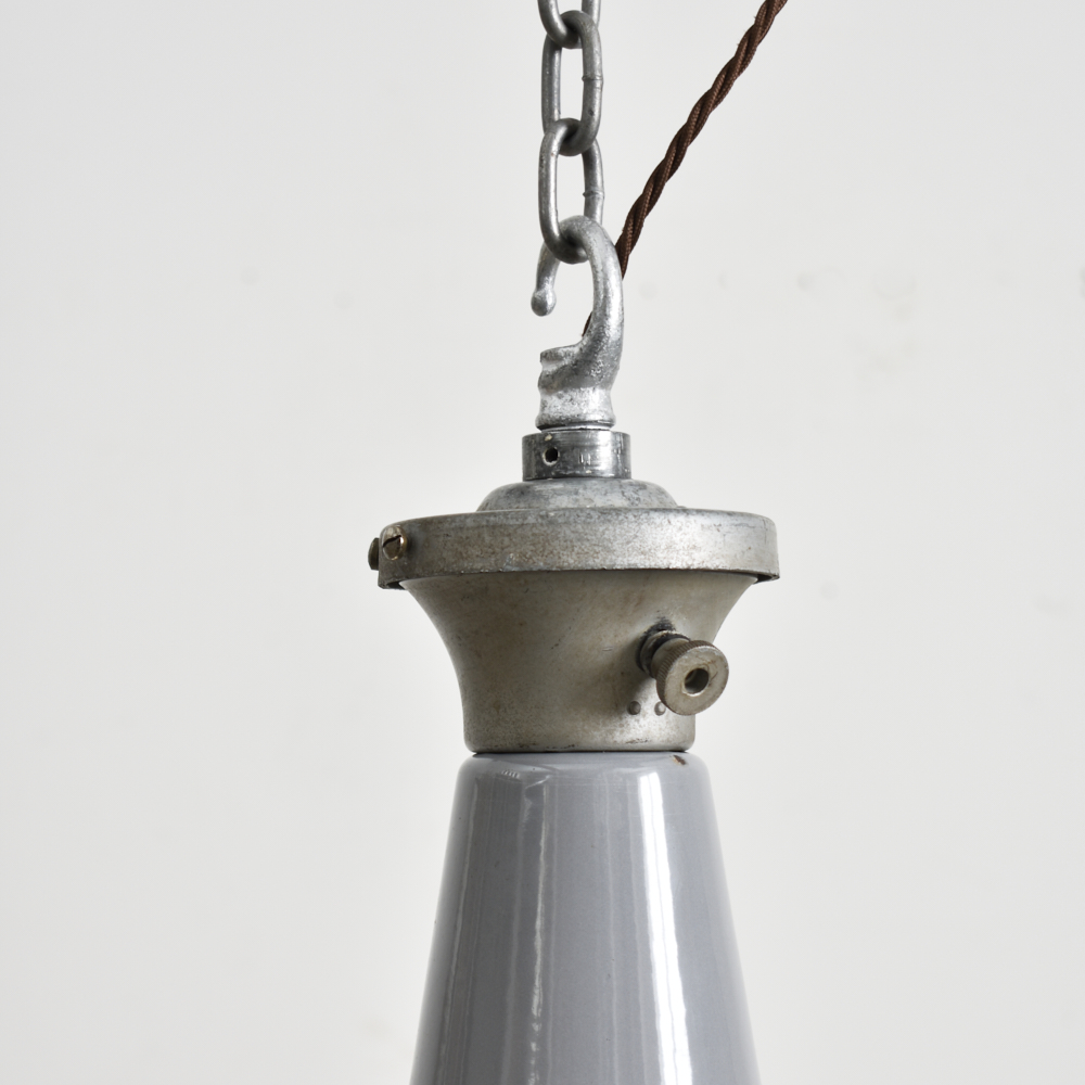 15" Grey Dome Benjamin Industrial Pendant Light