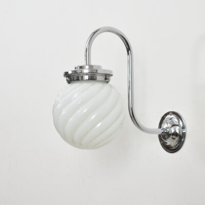 Pair of Antique Opaline Wall Lights