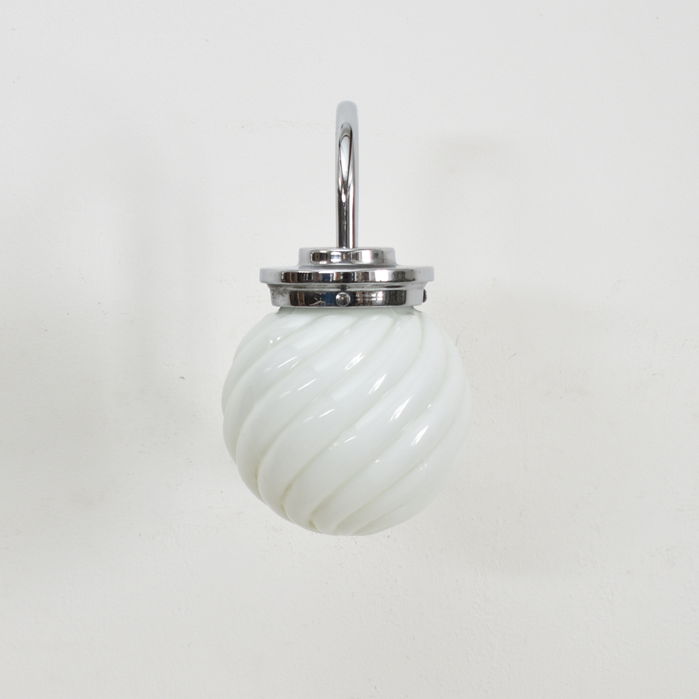 Pair of Antique Opaline Wall Lights
