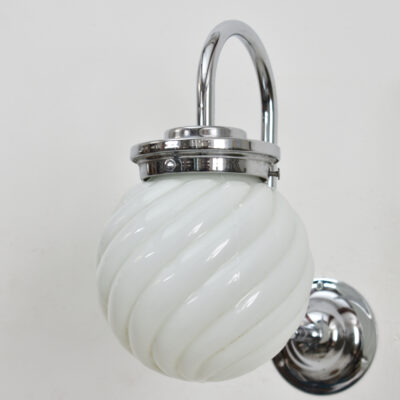 Pair of Antique Opaline Wall Lights