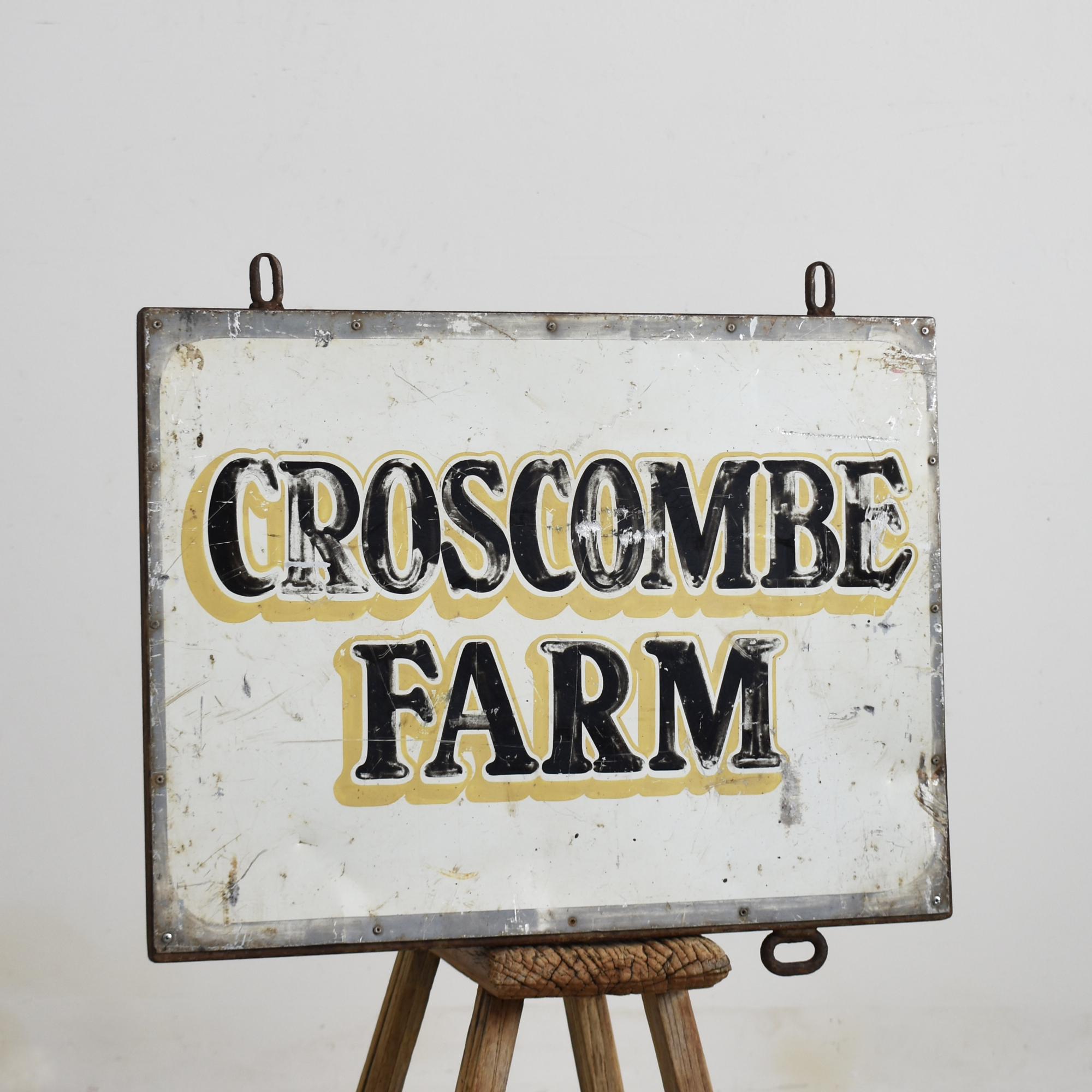 Antique Metal Farm Sign