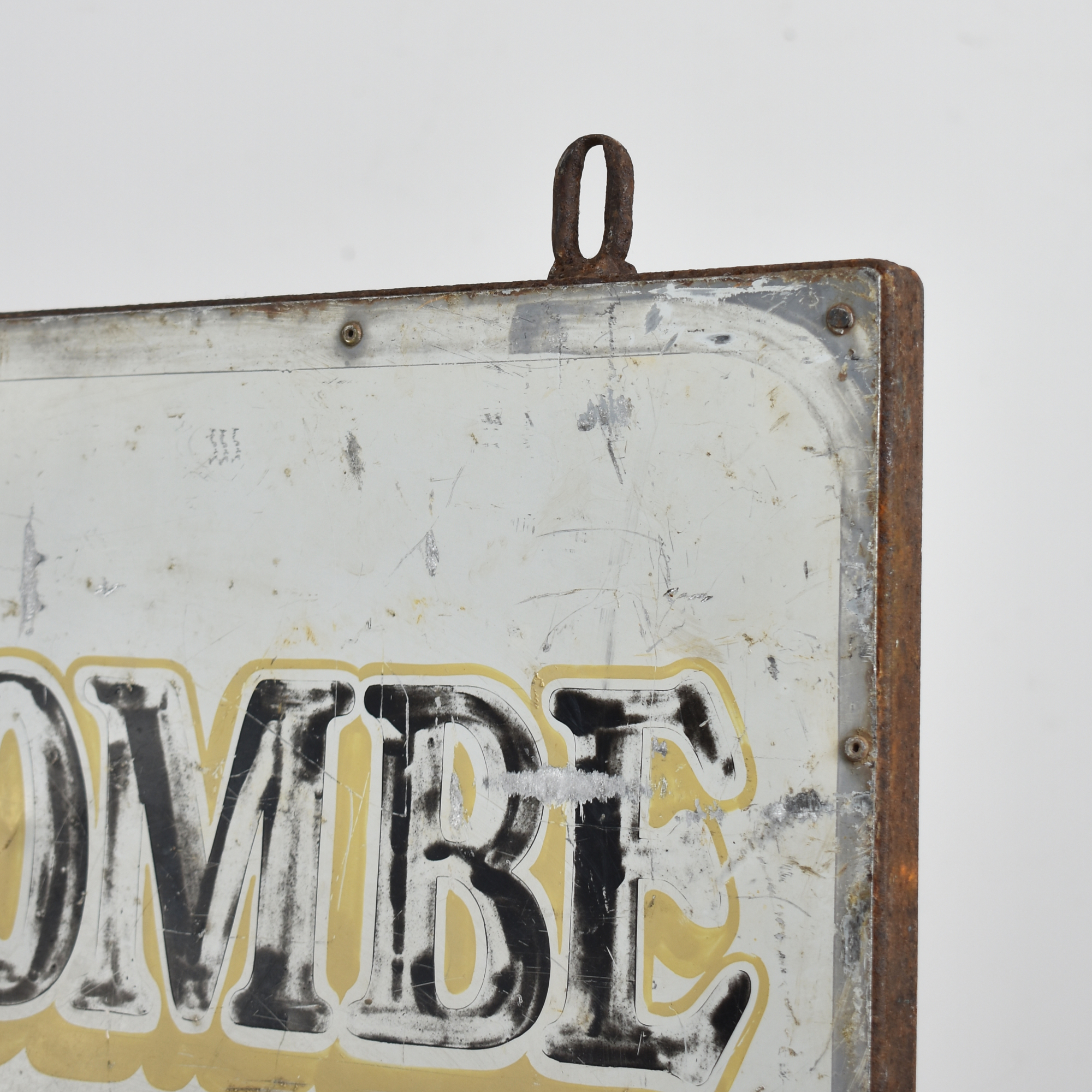 Antique Metal Farm Sign