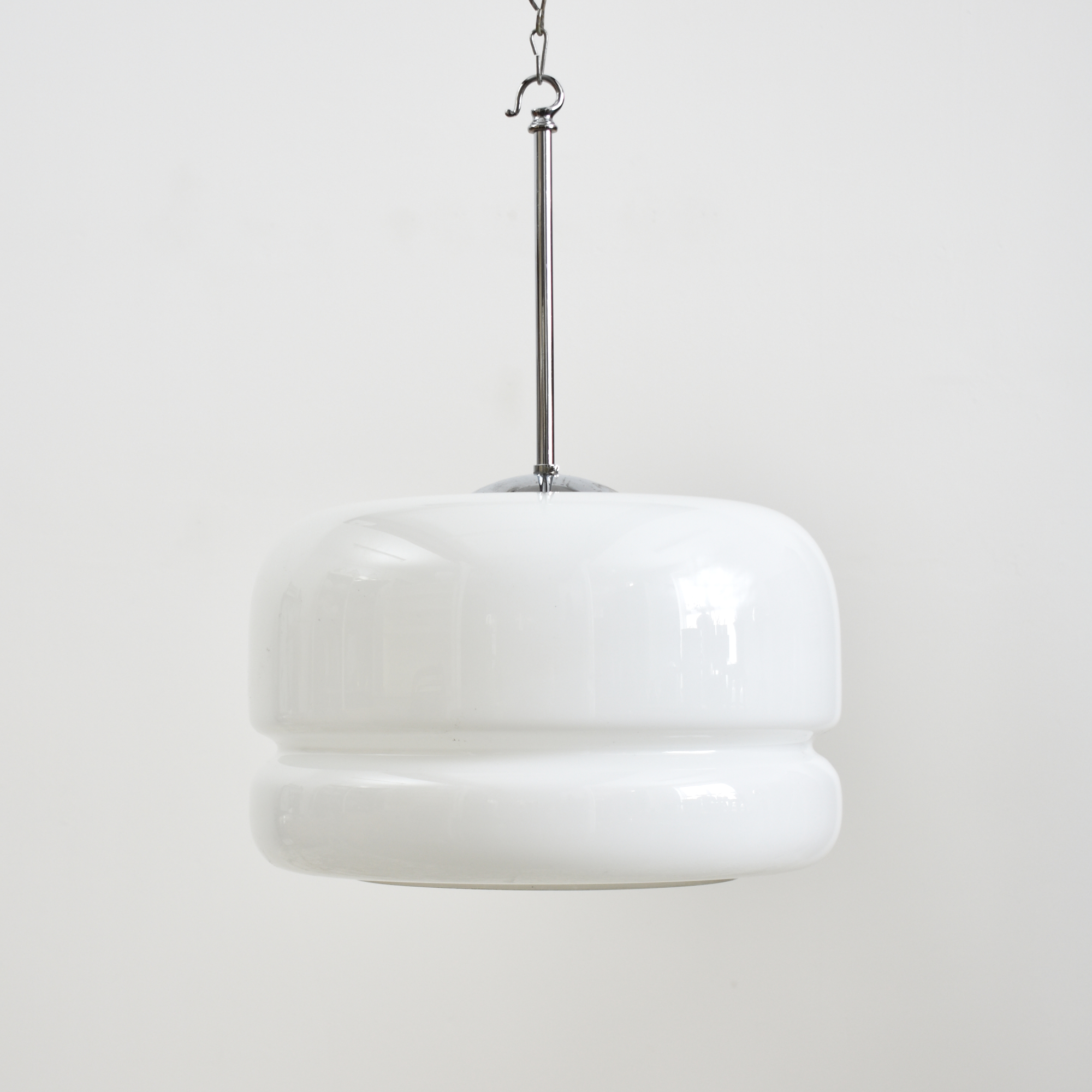 Large Antique Opaline Pendant Light