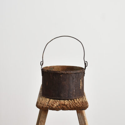 Vintage Painters Pot Kettle Scuttle