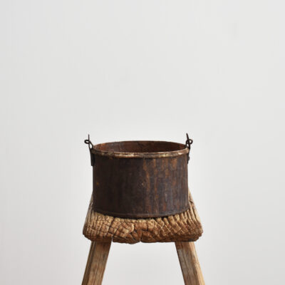 Vintage Painters Pot Kettle Scuttle