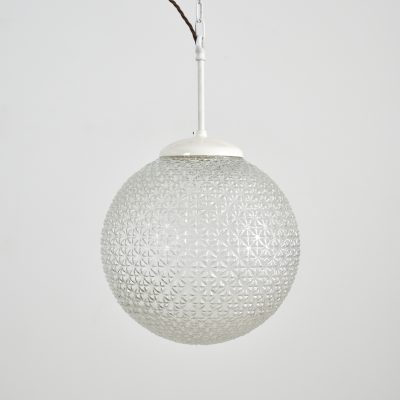 Large Antique Glass Pendant Globe Light - C