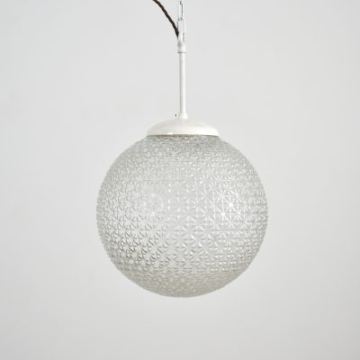 Large Antique Glass Pendant Globe Light - C