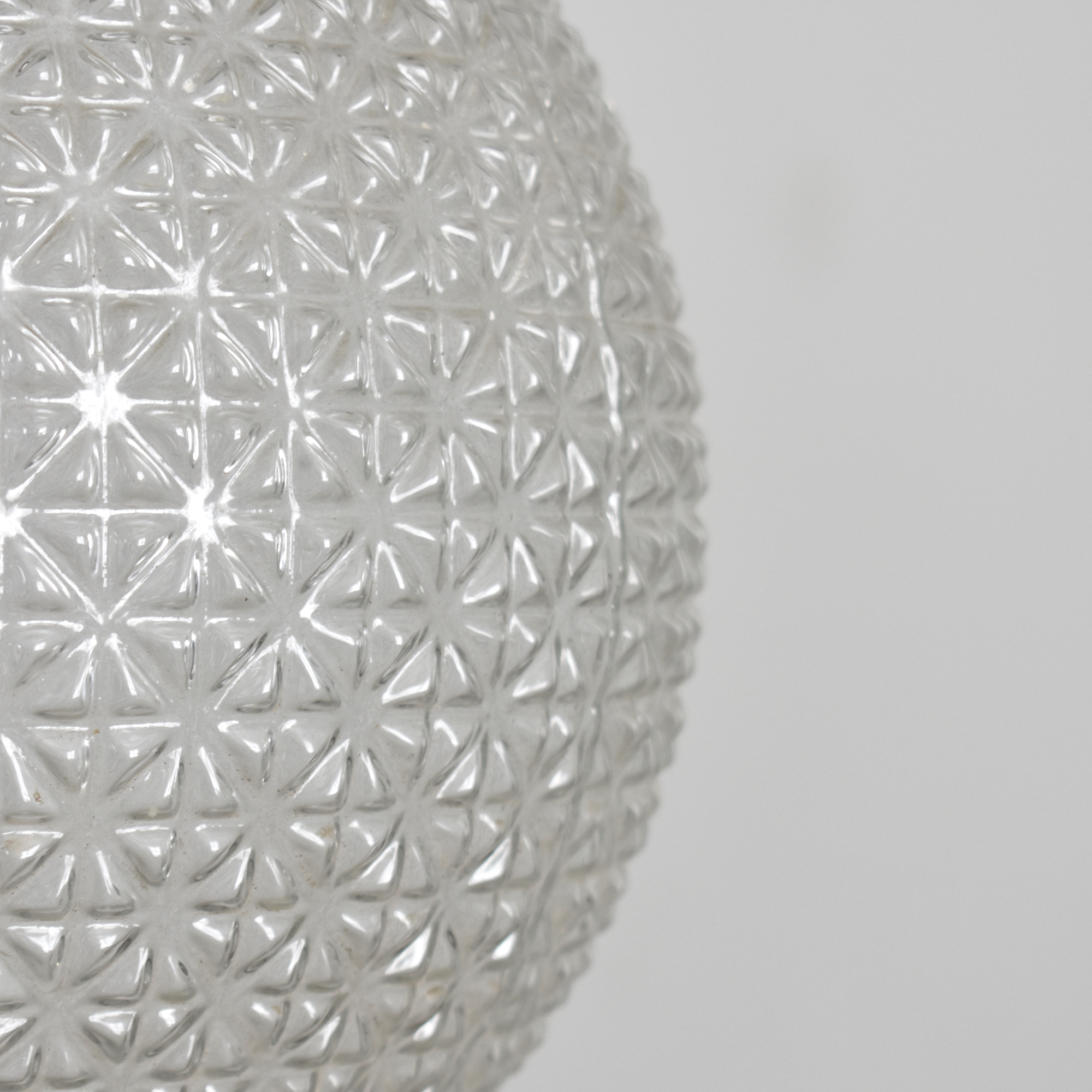 Large Antique Glass Pendant Globe Light - B