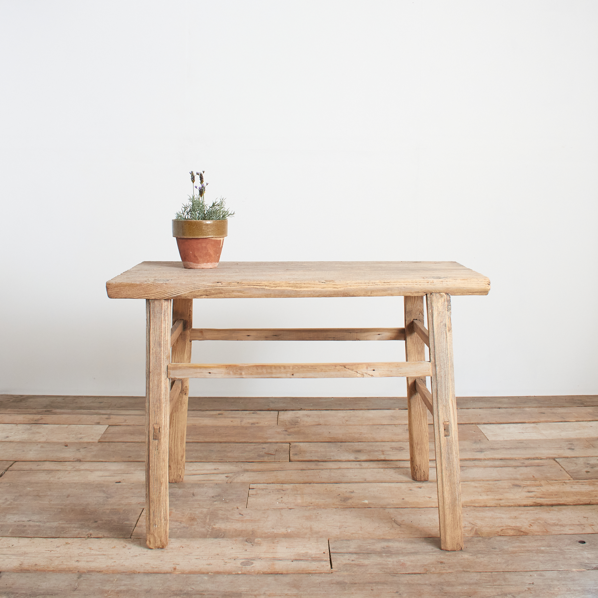 Antique Rustic Elm Console Table - AR