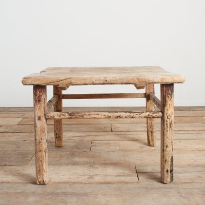 Antique Rustic Square Bedside Lamp Coffee Table -G