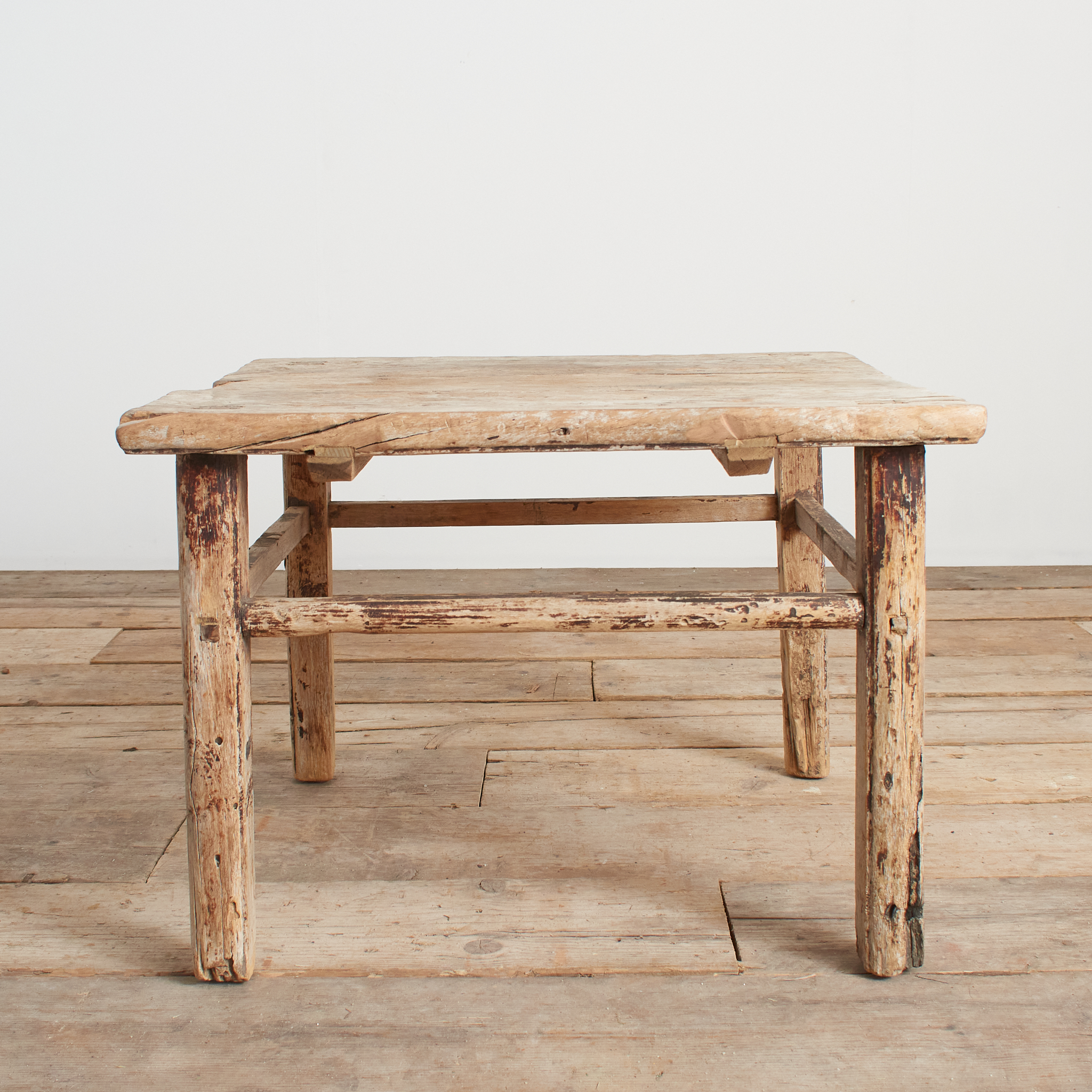Antique Rustic Square Bedside Lamp Coffee Table -G