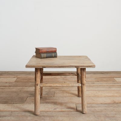 Antique Rustic Square Bedside Lamp Coffee Table -H
