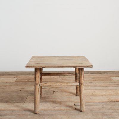 Antique Rustic Square Bedside Lamp Coffee Table -H