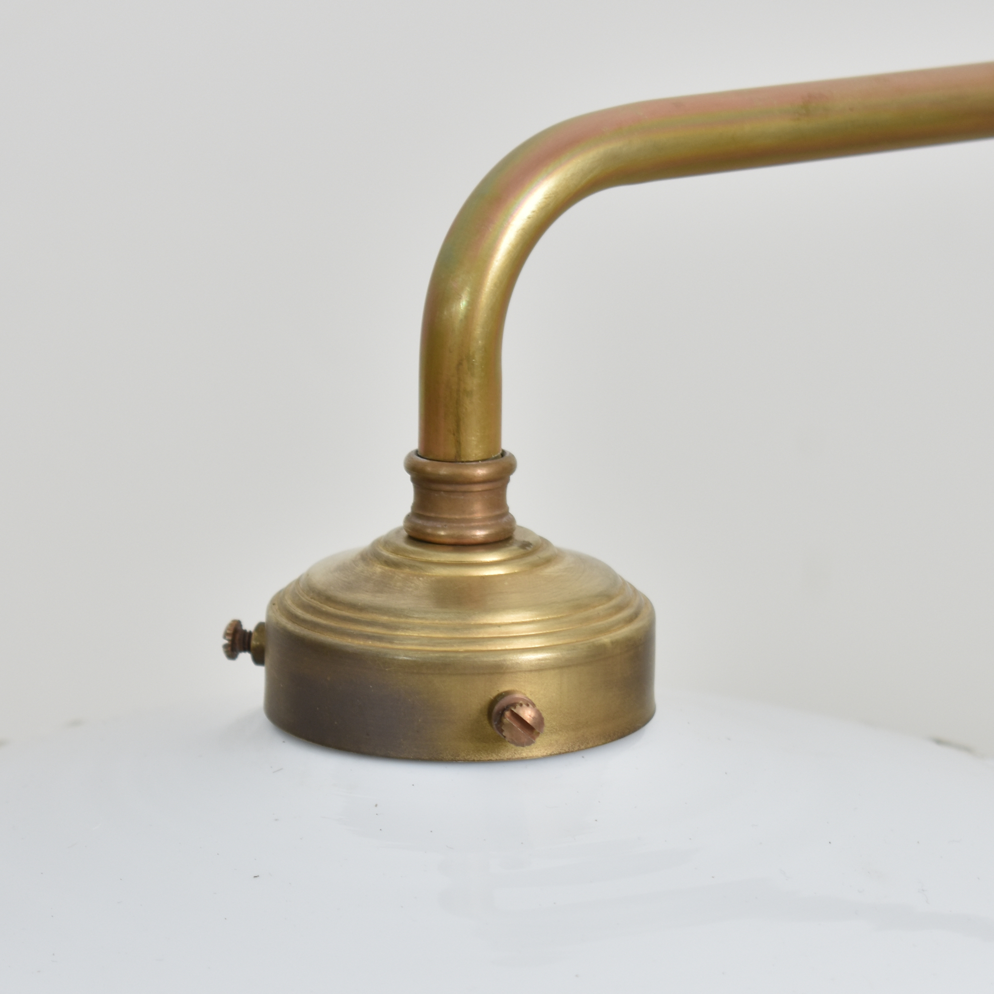 Antique French Coolie Milk Glass Wall Light - E