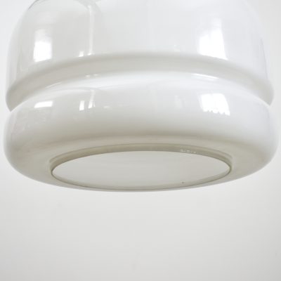 Large Antique Opaline Pendant Light -B