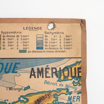 French Vintage Wall Map Delagrave - Asia No. 10