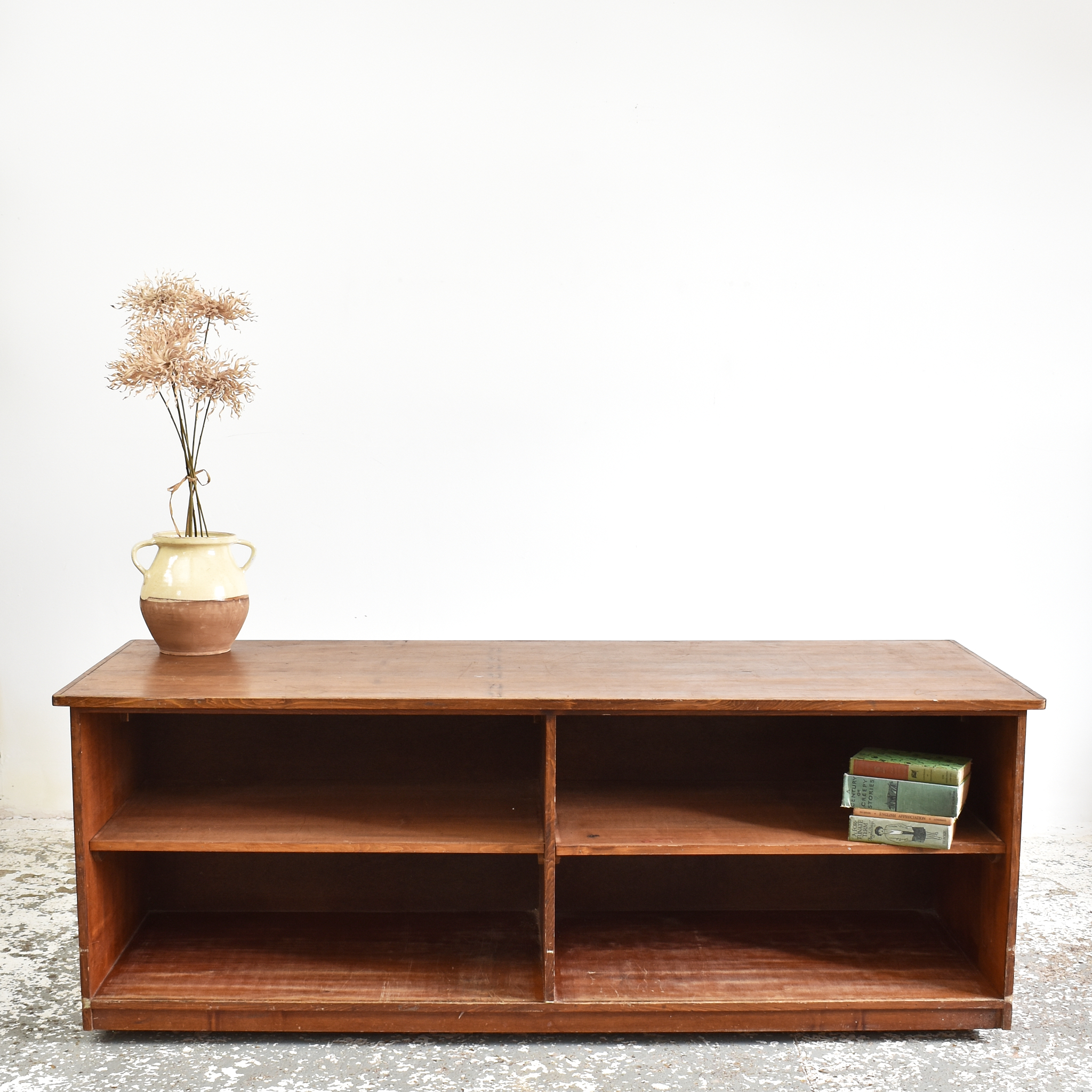 Mid Century Wooden Pigeon Hole Storage Unit