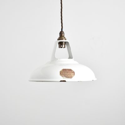 Antique 9" White Coolicon Pendant Light