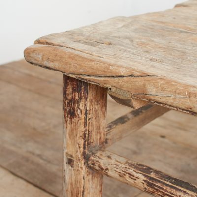 Antique Rustic Square Bedside Lamp Coffee Table -G
