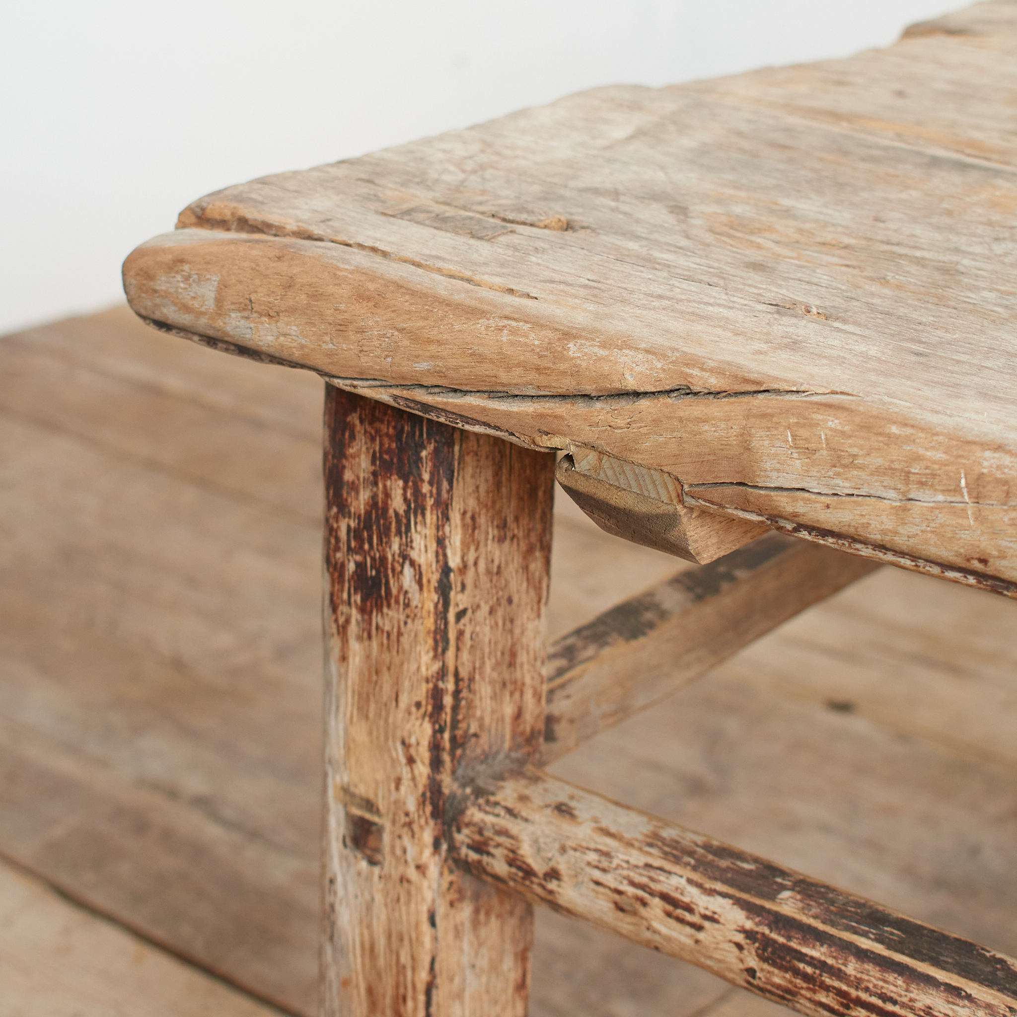 Antique Rustic Square Bedside Lamp Coffee Table -G