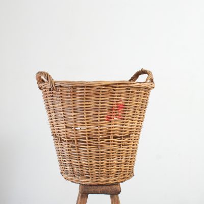 Vintage Champagne Harvest Log Basket - B