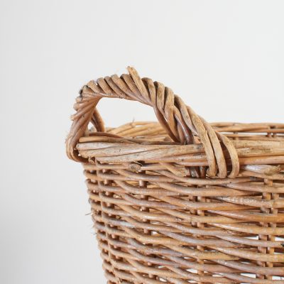 Vintage Champagne Harvest Log Basket - B