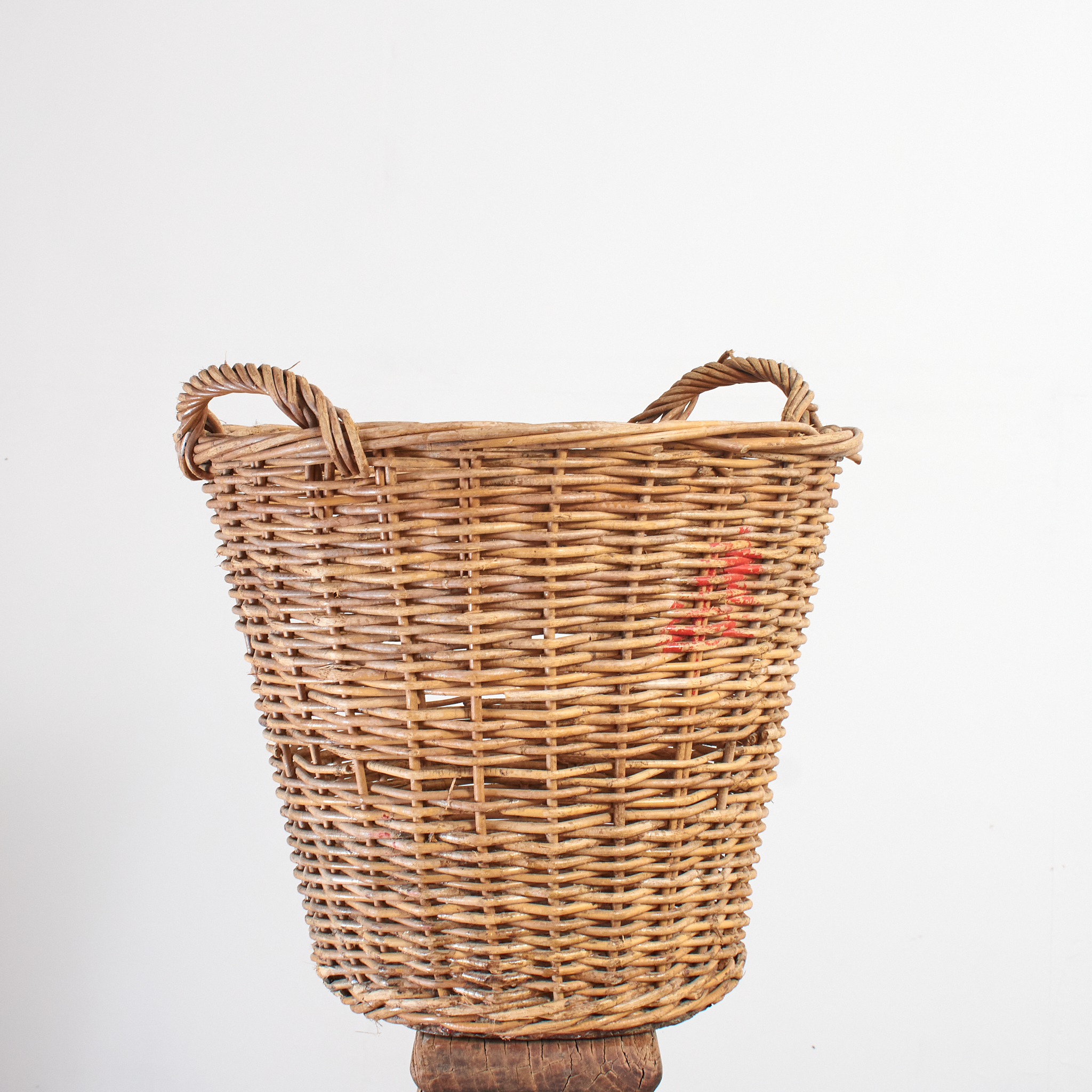 Vintage Champagne Harvest Log Basket - B