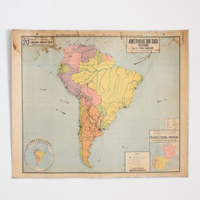 Antique French Wall Map of South America - Vidal Lablache 20