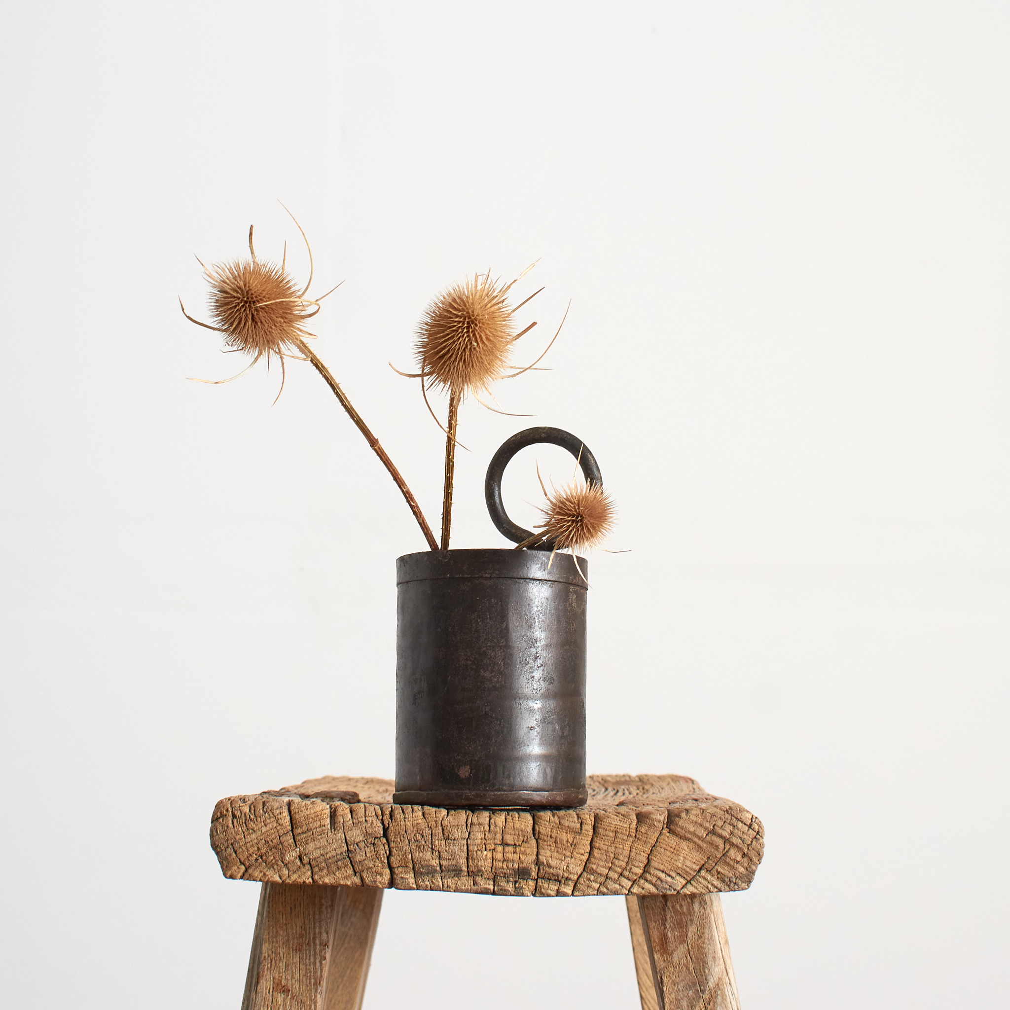 Antique Metal Storage Pot