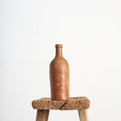 Antique Normandy Stoneware Cider Bottle- I