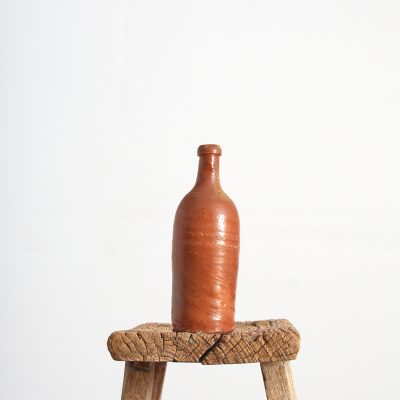 Antique Normandy Stoneware Cider Bottle- I