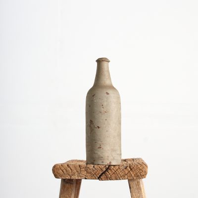 Antique Normandy Stoneware Cider Bottle- K