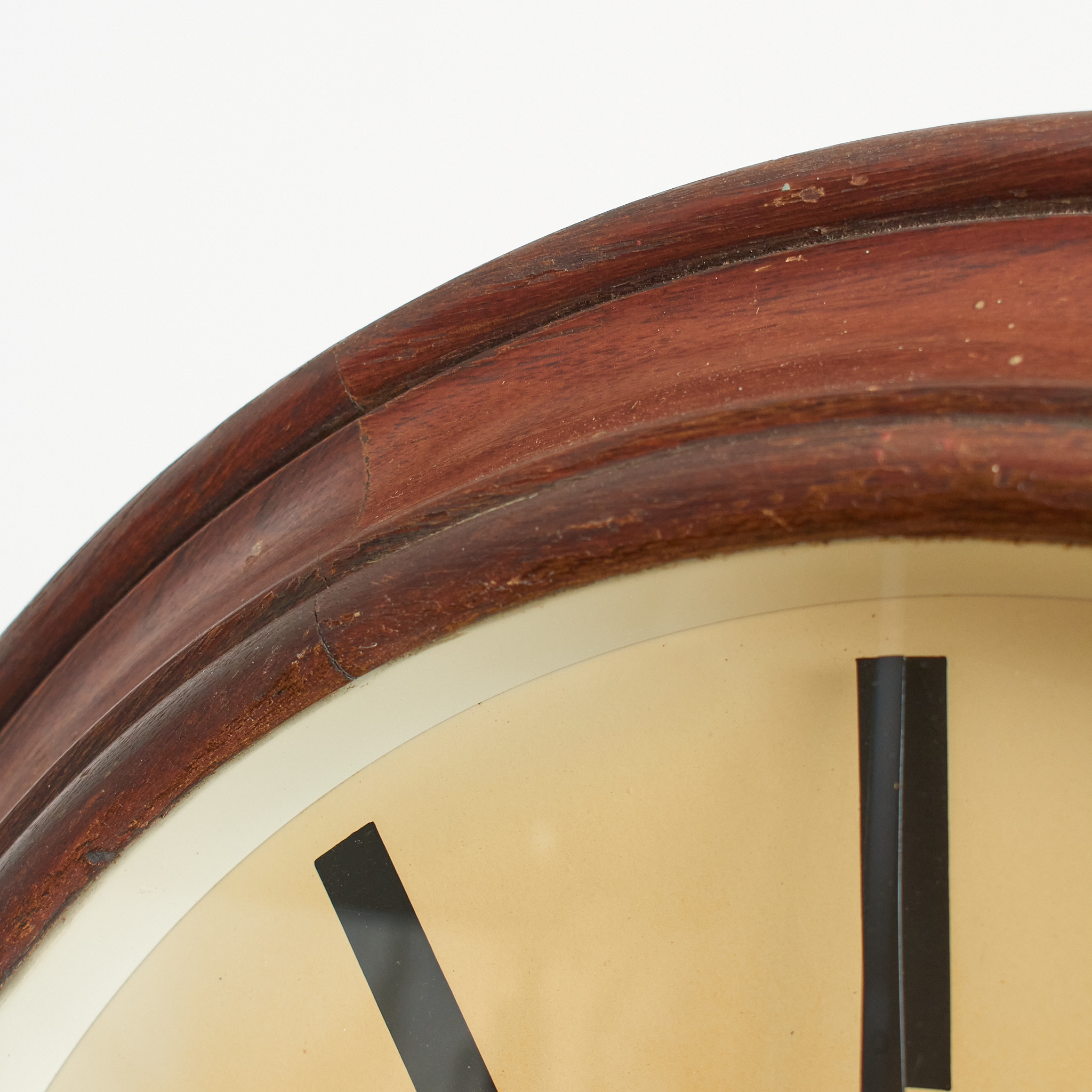 Large Antique Wooden Gents of Leicester Station Wall Clock - C