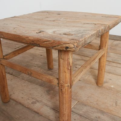 Antique Rustic Square Bedside Lamp Coffee Table -D