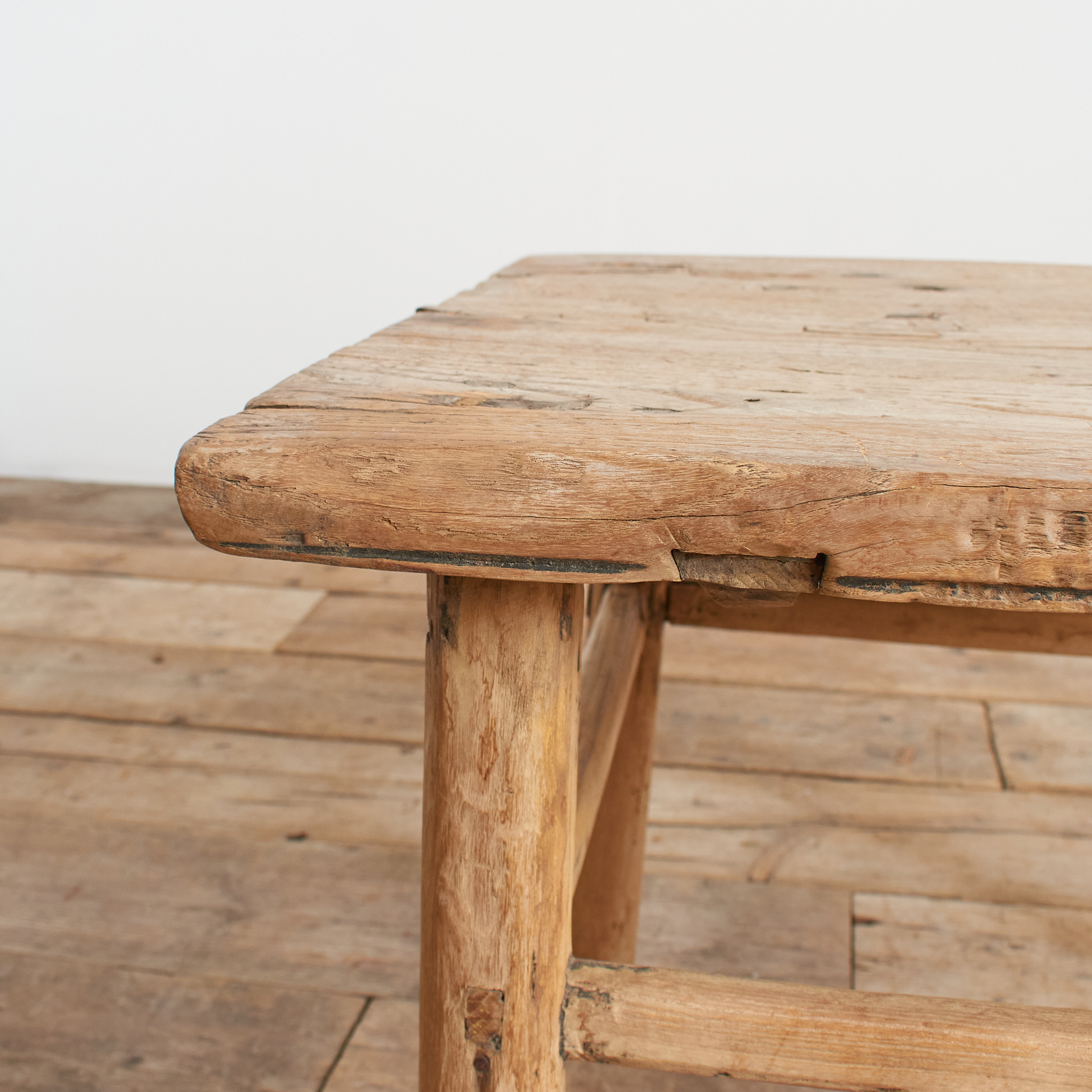 Antique Rustic Square Bedside Lamp Coffee Table -D