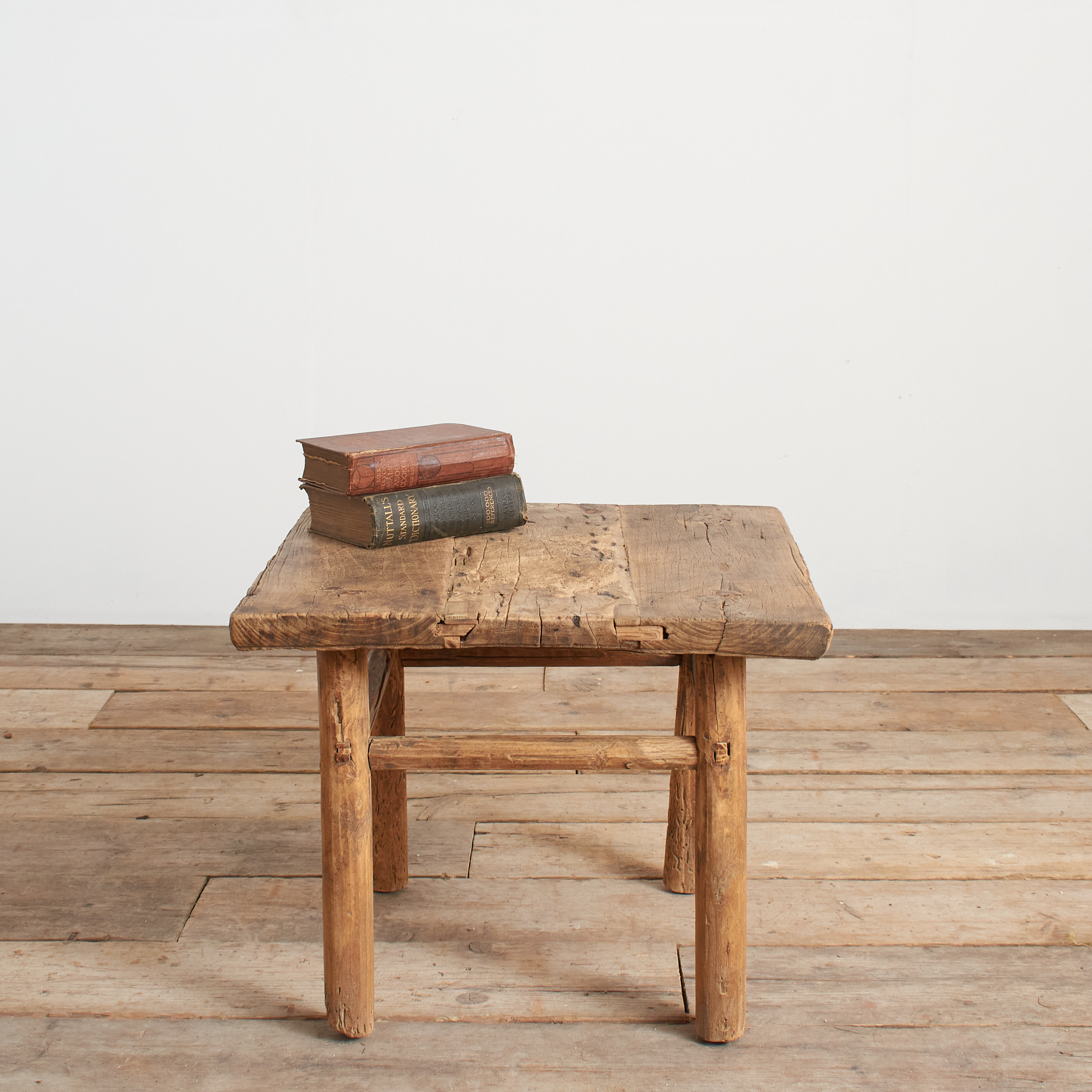 Antique Rustic Square Bedside Lamp Coffee Table -E